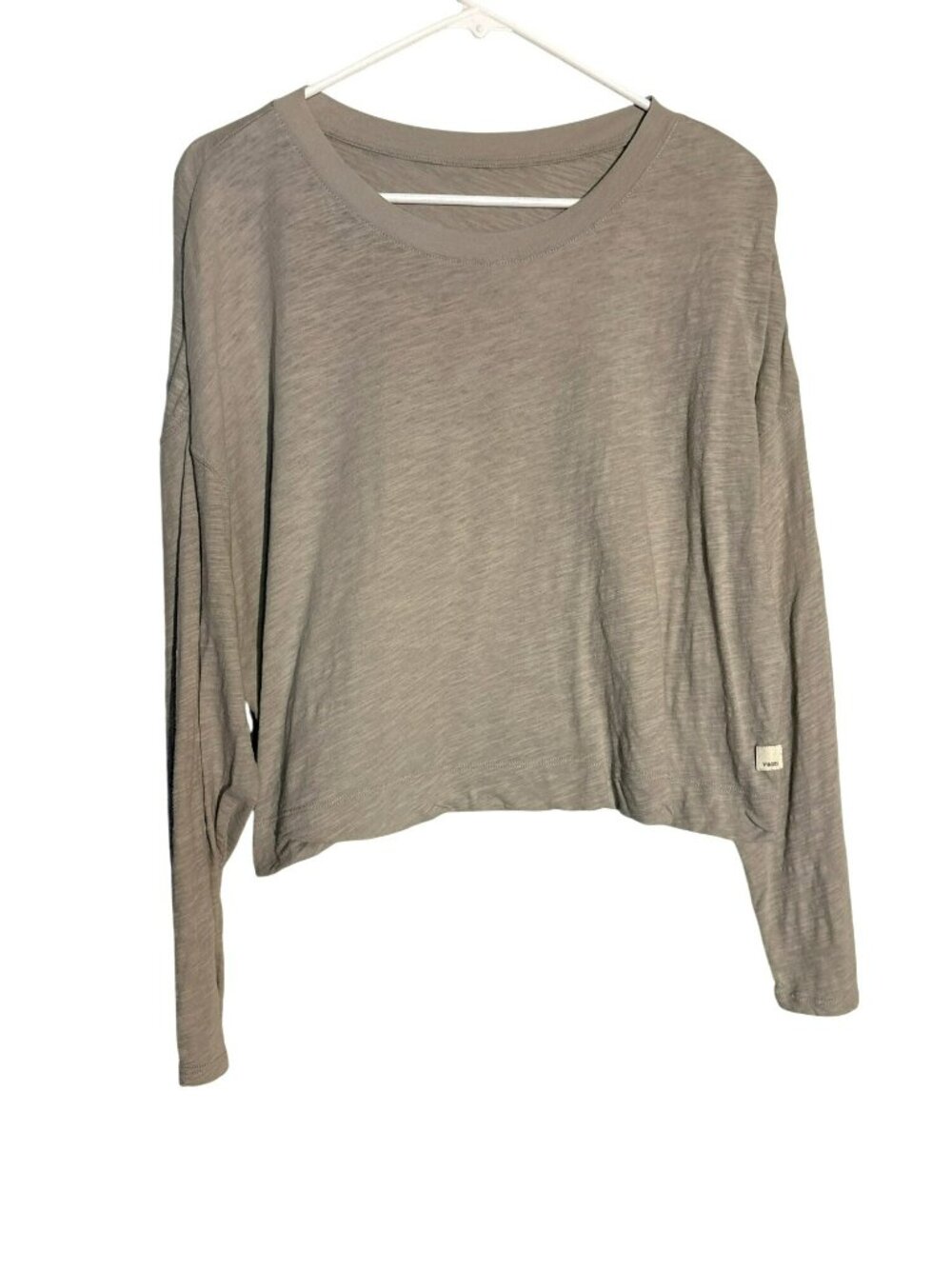 Vuori Sundown Slub Long Sleeve Crop Tee Size S